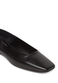 Calvin Klein Baleriny Flat Ballerina - Lth HW0HW02463 Czarny. Kolor: czarny. Materiał: skóra #3