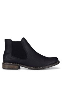 Rieker Botki Z4994-00 Czarny. Kolor: czarny. Materiał: materiał