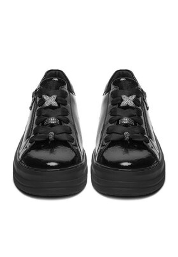 Remonte Sneakersy D1C09-00 Czarny. Kolor: czarny. Materiał: skóra