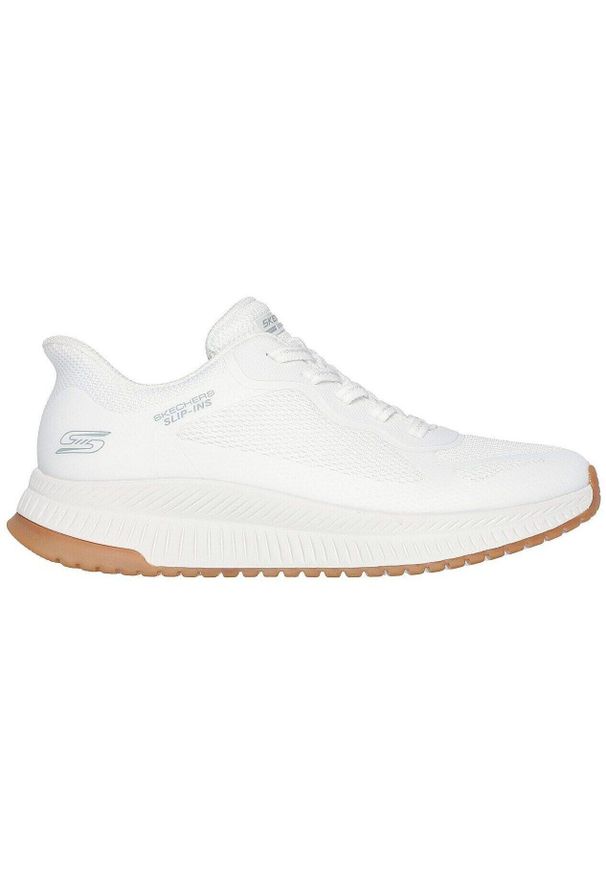 skechers - Adidasy Skechers Bobs Squad 4 - Stapl, Kobiety. Kolor: biały. Materiał: materiał