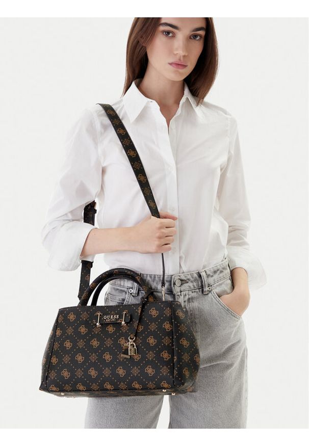 Guess Torebka HWGP98 98060 Brązowy. Kolor: brązowy. Materiał: skórzane