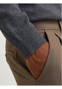 Jack & Jones Golf Basic 12258051 Szary Regular Fit. Typ kołnierza: golf. Kolor: szary. Materiał: bawełna #5