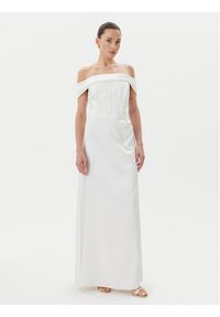 Rinascimento Sukienka wieczorowa CFC0123802003 Biały Regular Fit. Kolor: biały. Materiał: syntetyk. Styl: wizytowy #1