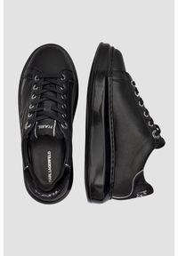 Karl Lagerfeld - KARL LAGERFELD Czarne damskie sneakersy KAPRI Karl Signia, Rozmiar 37. Kolor: czarny. Wzór: napisy #4