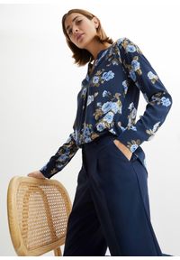 bonprix - Bluzka tunikowa. Kolor: niebieski. Materiał: wiskoza #1