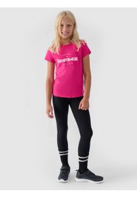 4f - 4F Legginsy dzianinowe dziewczęce - czarne 164 (13-14 lat). Okazja: na co dzień. Stan: podwyższony. Kolor: czarny. Materiał: dzianina. Wzór: ze splotem, jednolity, gładki. Sezon: lato. Styl: sportowy, casual #1