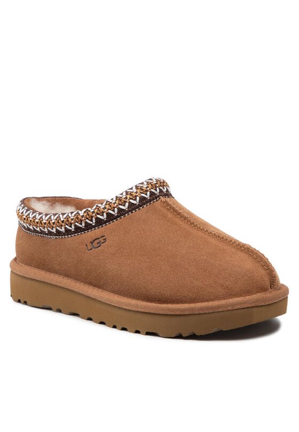 Ugg Kapcie W Tasman 5955 Brązowy. Kolor: brązowy. Materiał: skóra