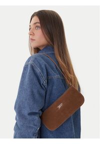 Tommy Jeans Torebka Tjw Must Suede Shoulder Bag AW0AW18454 Brązowy. Kolor: brązowy. Materiał: zamszowe, skórzane #1