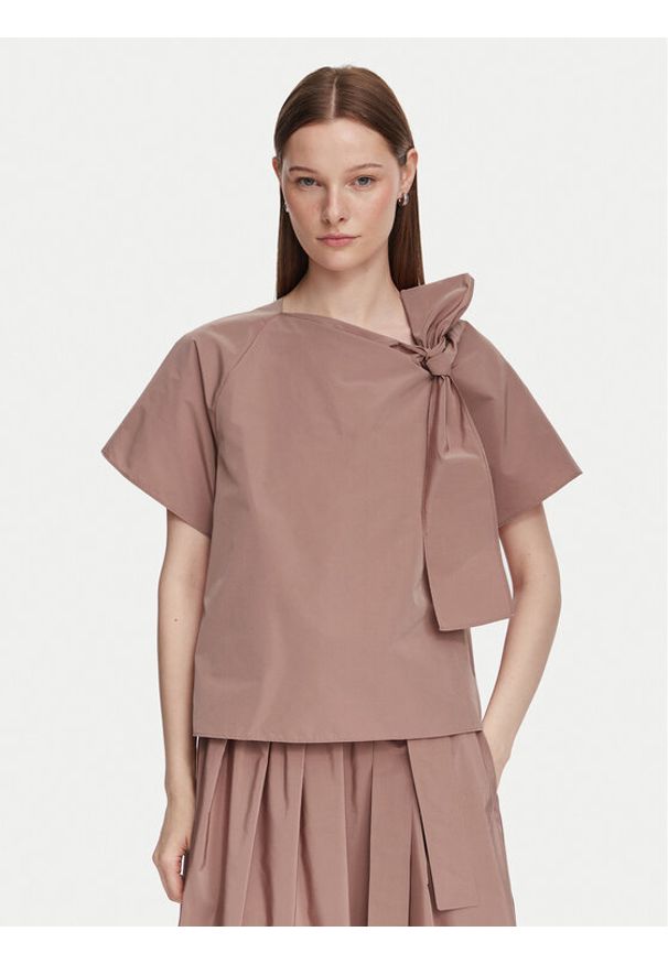 Weekend Max Mara Bluzka Recente 2625166071 Brązowy Regular Fit. Kolor: brązowy. Materiał: bawełna