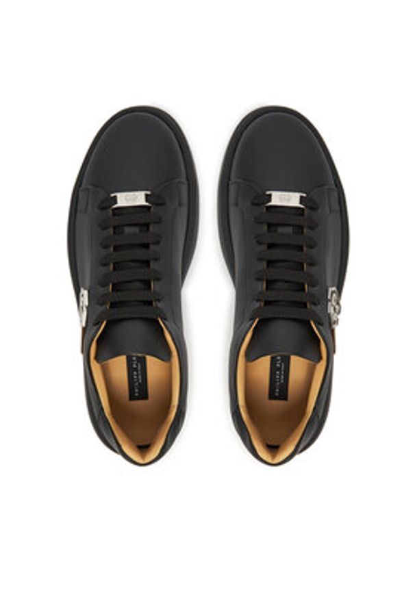 Philipp Plein - PHILIPP PLEIN Sneakersy PAES MSC4022 Czarny. Kolor: czarny. Materiał: skóra