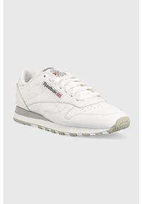 Reebok Classic sneakersy skórzane Classic Leather GY3558 kolor biały GY3558.100008789-FTWWHT/PUG. Nosek buta: okrągły. Zapięcie: sznurówki. Kolor: biały. Materiał: skóra. Model: Reebok Classic #2