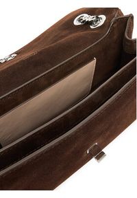 Tory Burch Torebka Kira Turnlock Suede Shouldr Bag 169176 Brązowy. Kolor: brązowy. Materiał: zamszowe, skórzane #3