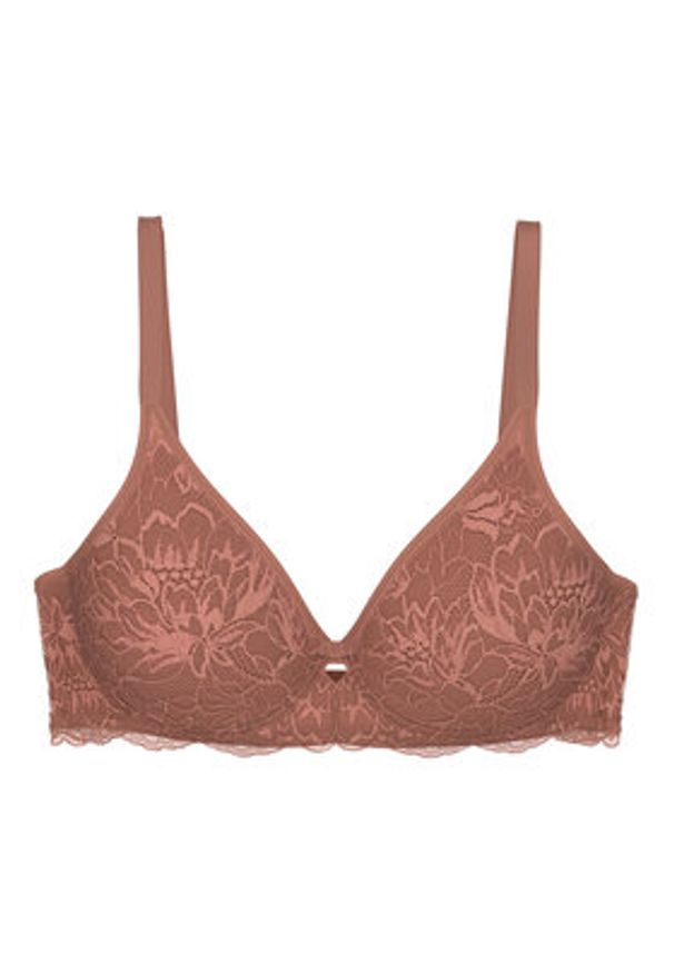 Triumph Biustonosz z fiszbiną Amourette Charm 10214458 Pomarańczowy. Kolor: pomarańczowy. Materiał: syntetyk