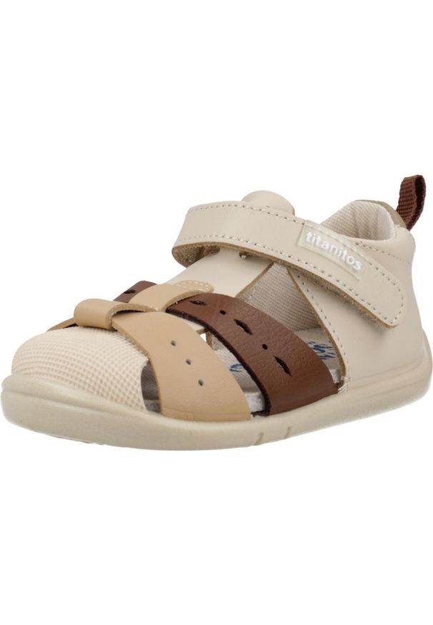 Sandały TITANITOS B500 EVO Beżowy. Kolor: beżowy. Materiał: tkanina, skóra. Sezon: lato