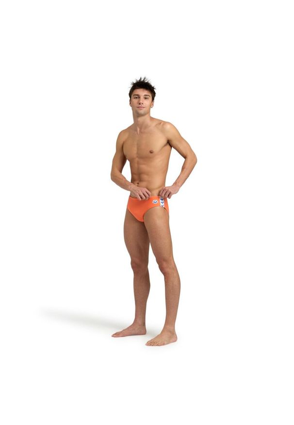 Spodenki kąpielówki męskie Arena Brief Nespola. Kolor: biały, niebieski, wielokolorowy, pomarańczowy