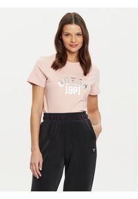 Guess T-Shirt V5RI06 I3Z14 Różowy Regular Fit. Kolor: różowy. Materiał: bawełna