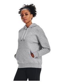 Under Armour Bluza Essential Fleece Hoodie 1373033 Szary Regular Fit. Kolor: szary. Materiał: bawełna