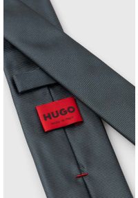 Hugo - HUGO krawat jedwabny kolor zielony. Kolor: zielony. Materiał: jedwab #2