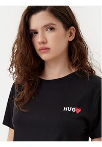 Hugo - HUGO T-Shirt 50534300 Czarny Regular Fit. Kolor: czarny. Materiał: bawełna #4