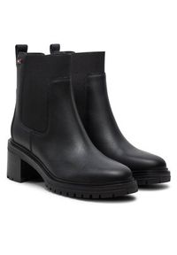 TOMMY HILFIGER - Tommy Hilfiger Sztyblety FW0FW08163 Czarny. Kolor: czarny. Materiał: skóra #2