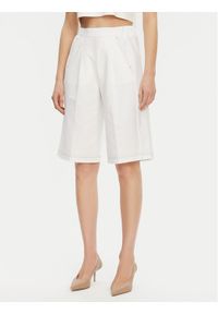 Max Mara Leisure Szorty materiałowe Texas 2516781027650 Biały Regular Fit. Kolor: biały. Materiał: syntetyk, bawełna