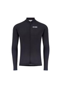 KEADA SPORTS - Męska koszulka kolarska z długim rękawem – Czarna. Kolor: czarny. Długość rękawa: długi rękaw. Długość: długie. Sport: kolarstwo