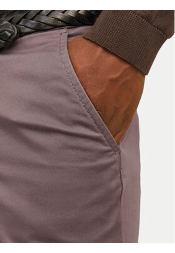 Jack & Jones - Jack&Jones Chinosy Marco 12150148 Brązowy Slim Fit. Kolor: brązowy. Materiał: bawełna
