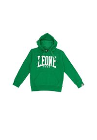 LEONE 1947 APPAREL - Podstawowa bluza dziecięca z kapturem. Typ kołnierza: kaptur. Kolor: zielony. Sport: joga i pilates
