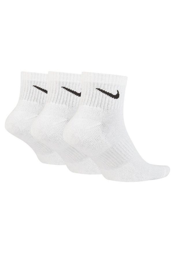 Nike - Bawełniane Skarpetki Unisex Dla Dorosłych Value Quarter (zestaw 3 Sztuk). Kolor: biały. Materiał: bawełna. Sport: turystyka piesza