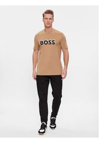 BOSS - Boss T-Shirt Tiburt 427 50506923 Beżowy Regular Fit. Kolor: beżowy. Materiał: bawełna #4