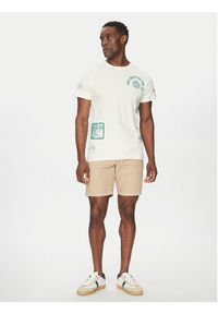 INDICODE Szorty materiałowe Wamo 70-728 Beżowy Slim Fit. Kolor: beżowy. Materiał: bawełna, len
