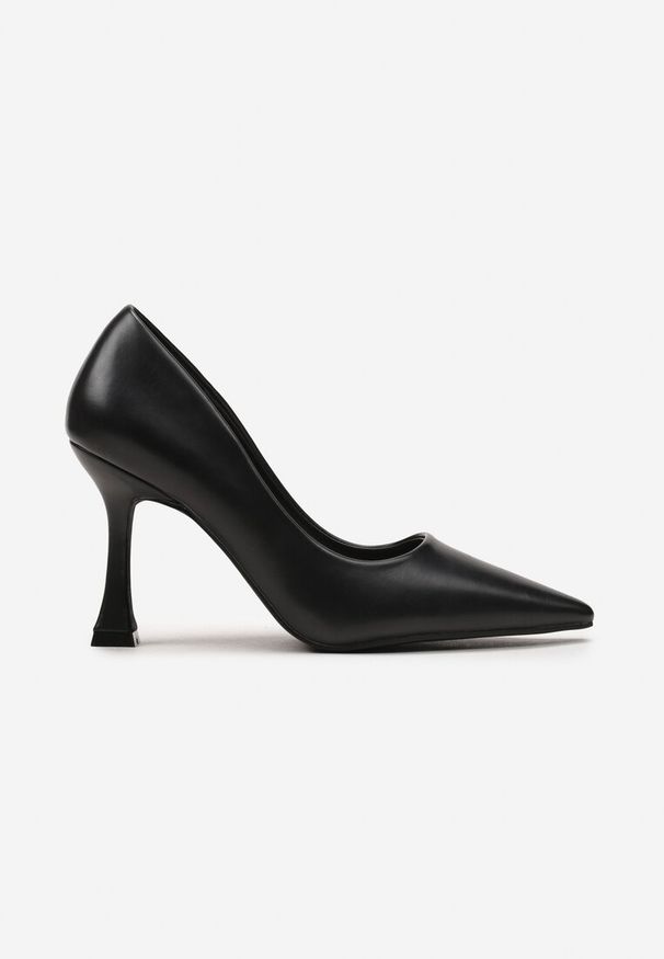 Renee - Czarne Geometryczne Szpilki ze Szpiczastym Noskiem Uzina. Okazja: na spotkanie biznesowe, do pracy, na randkę. Nosek buta: szpiczasty. Kolor: czarny. Materiał: jeans. Wzór: geometria. Obcas: na szpilce. Styl: biznesowy, klasyczny, elegancki. Wysokość obcasa: średni