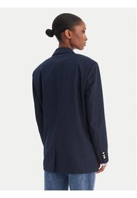 Tommy Jeans Marynarka DW0DW22601 Granatowy Boyfriend Fit. Kolor: niebieski. Materiał: syntetyk #5