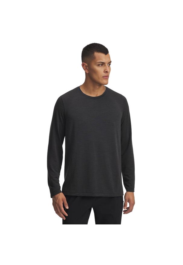 Bluza Under Armour Wool. Kolor: czarny. Materiał: wełna. Sport: bieganie