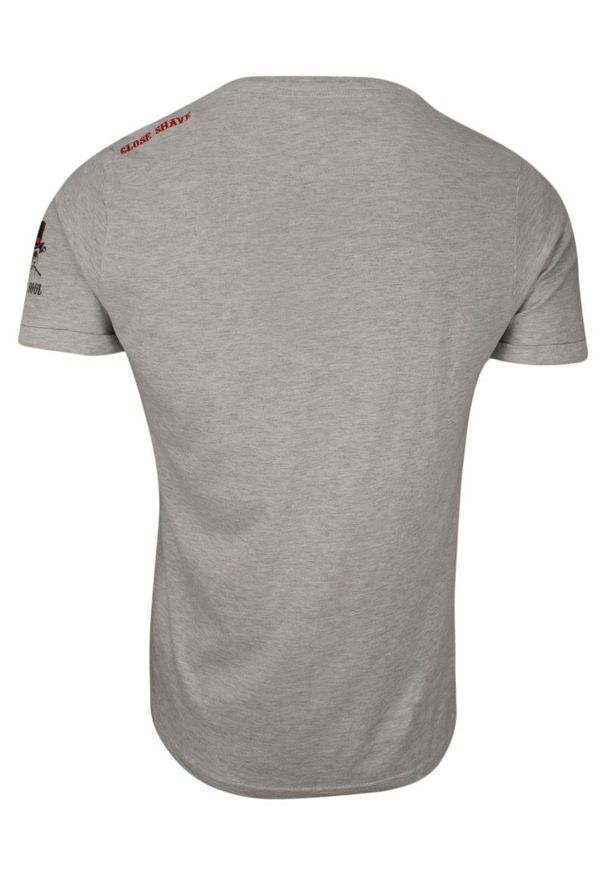 Szary Bawełniany T-Shirt Męski -Brave Soul- Krótki Rękaw, w Czaszki, Milord, Oryginalni Panowie. Okazja: na co dzień. Kolor: szary. Materiał: bawełna, wiskoza. Długość rękawa: krótki rękaw. Długość: krótkie. Wzór: nadruk. Sezon: lato, wiosna. Styl: casual
