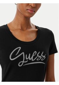 Guess T-Shirt W6RI24 J1314 Czarny Regular Fit. Kolor: czarny. Materiał: bawełna #4
