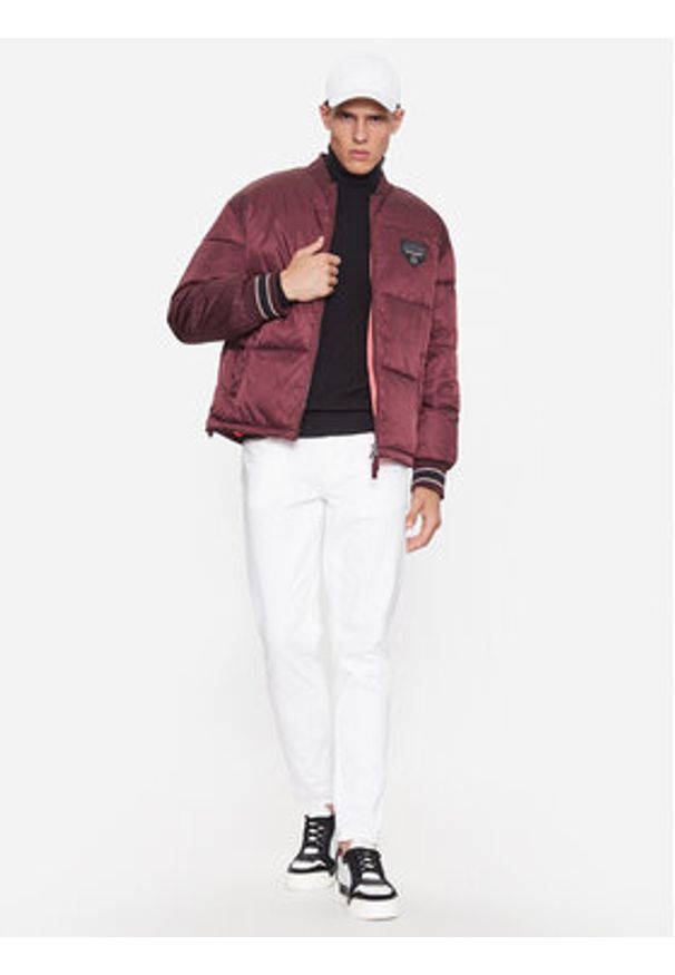 Armani Exchange Kurtka bomber 6RZB23 ZNJ7Z 14AU Bordowy Regular Fit. Kolor: czerwony. Materiał: syntetyk
