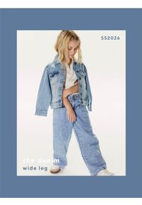 Reserved - Jeansy wide leg - niebieski. Kolor: niebieski #1