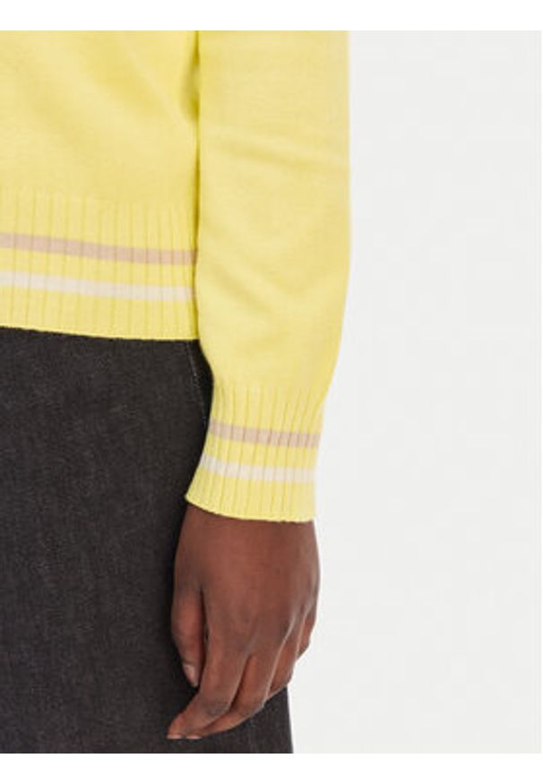 Liu Jo Sport Sweter TA6068 MS49I Żółty Regular Fit. Kolor: żółty. Materiał: wiskoza. Styl: sportowy