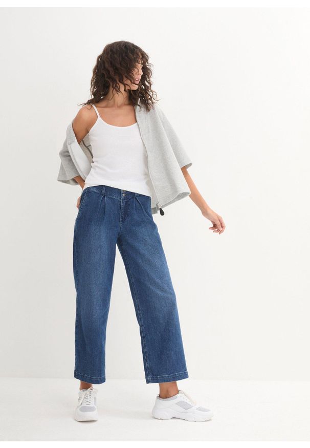 bonprix - Bawełniany top na cienkich ramiączkach (3 szt.). Kolor: biały. Materiał: bawełna. Długość rękawa: na ramiączkach