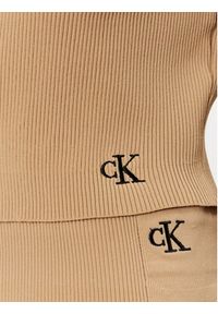 Calvin Klein Jeans Kardigan J20J221349 Beżowy Slim Fit. Kolor: beżowy. Materiał: syntetyk #5