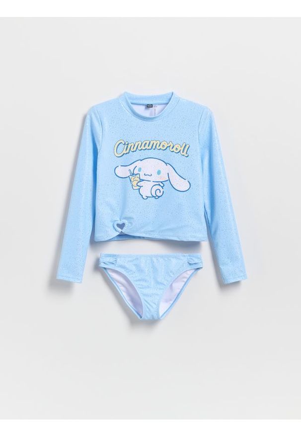 Reserved - Dwuczęściowy strój kąpielowy Cinnamoroll - jasnoniebieski. Kolor: niebieski. Materiał: materiał