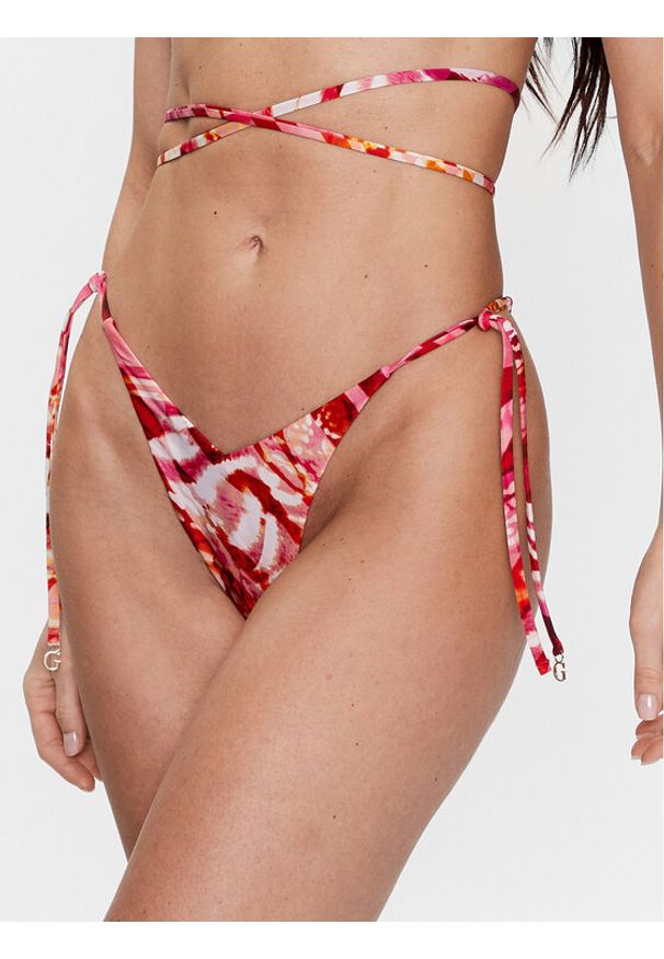 Guess Dół od bikini E3GO03 MC04R Różowy. Kolor: różowy. Materiał: syntetyk