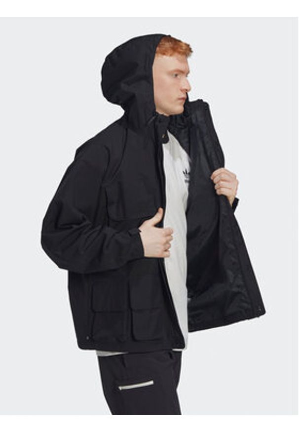 Adidas - adidas Kurtka przejściowa Adventure HK4996 Czarny Loose Fit. Kolor: czarny. Materiał: syntetyk