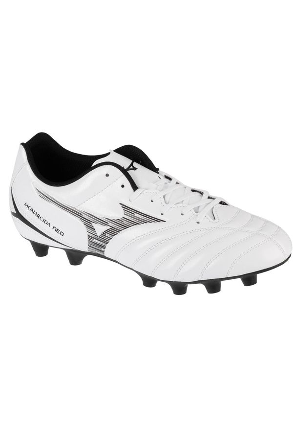 Buty piłkarskie męskie Mizuno P1GA242509. Kolor: biały, wielokolorowy, czarny. Materiał: materiał, skóra, syntetyk. Szerokość cholewki: normalna. Sport: piłka nożna