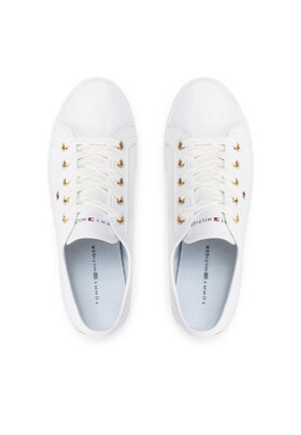 TOMMY HILFIGER - Tommy Hilfiger Tenisówki Essential Nautical Sneaker FW0FW06512 Biały. Kolor: biały. Materiał: materiał