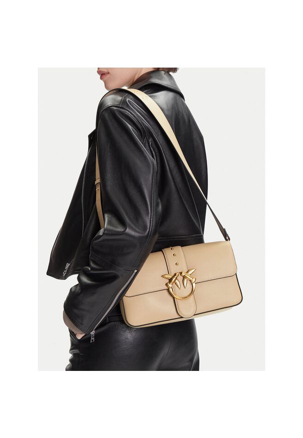 Pinko - Torebka PINKO. Kolor: beżowy