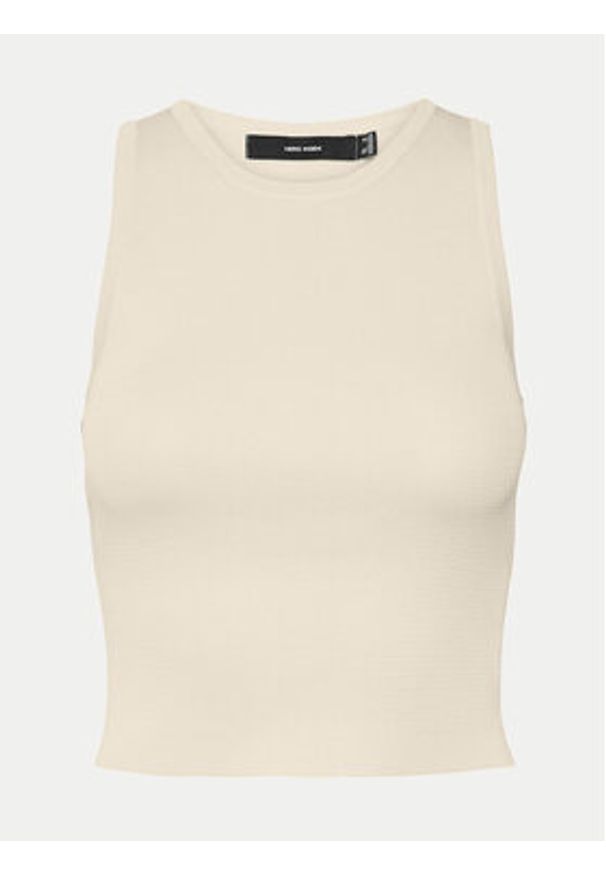 Vero Moda Top Ginny 10300339 Biały Slim Fit. Kolor: biały. Materiał: syntetyk