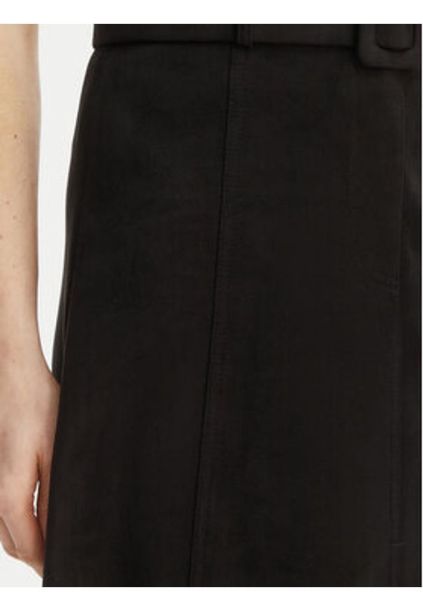 Rinascimento Spódnica z imitacji skóry CFC0127915003 Czarny Regular Fit. Kolor: czarny. Materiał: skóra