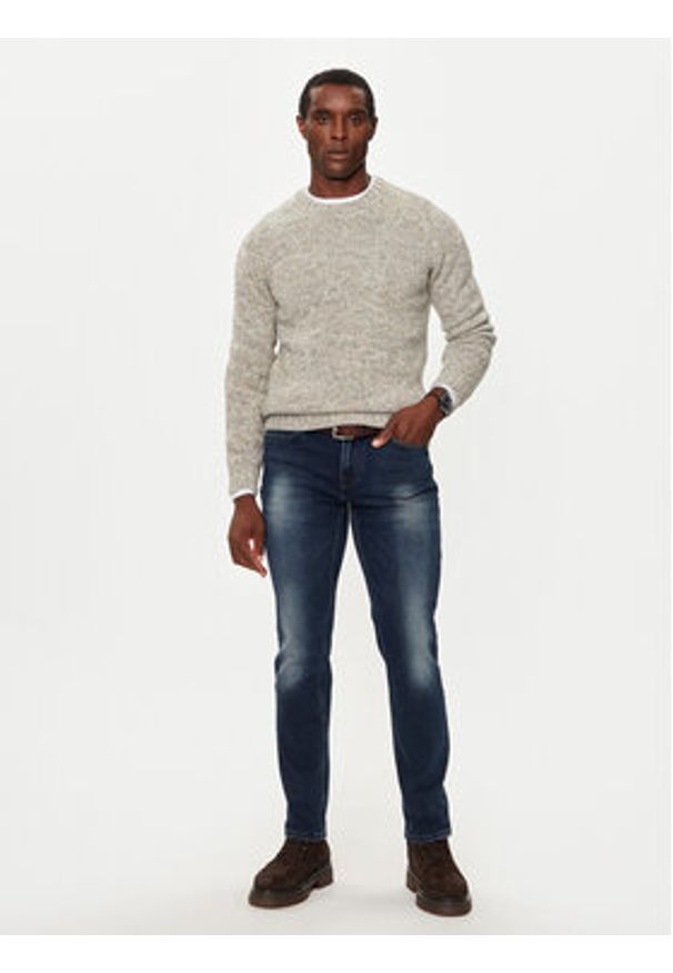 JOOP! Sweter 17 JK-26Vadino 30043451 Beżowy Modern Fit. Kolor: beżowy. Materiał: wełna
